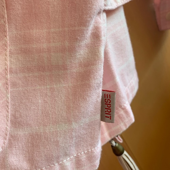 Esprit 80s/90s pink Plaid light jacket NWT large - Picture 7 of 8